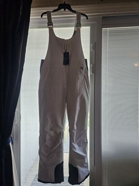 NWT Sportneer Women's White Insulated Bib Overalls